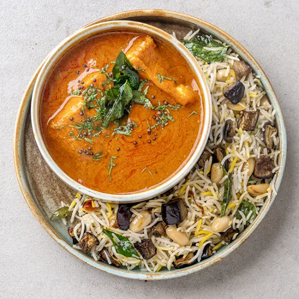 Malvani Fish Masala with Vangi Baath